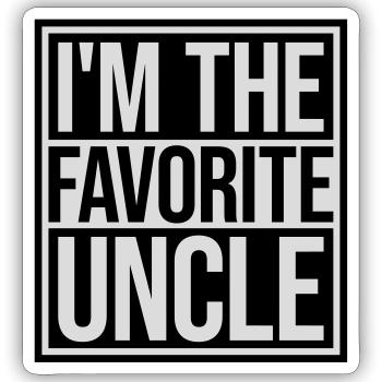 at The Favorite Uncle - Sticker size S (10 x 10 cm) - white matte - Front