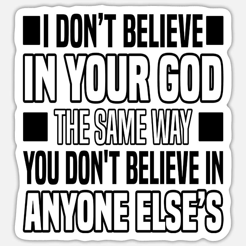 Atheism Sticker size S (10 x 10 cm)