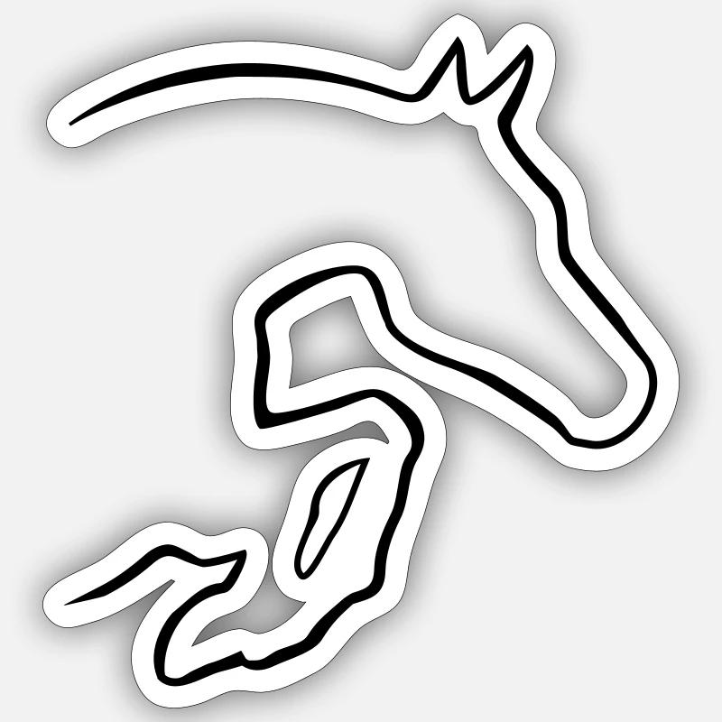 Sauteur - Sticker taille S (10 x 10 cm) - blanc mat
