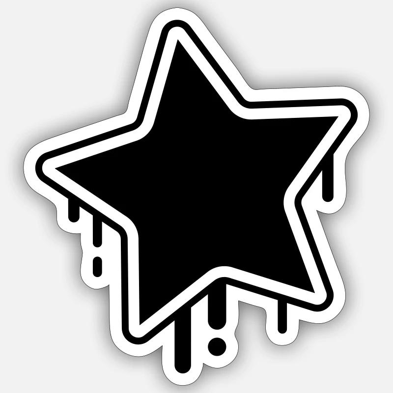 Star Design - Sticker size S (10 x 10 cm) - white matte