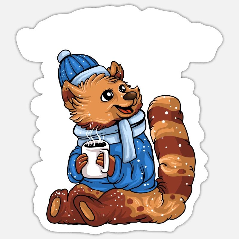 Winter Time - Sticker Größe S (10 x 10 cm) - Mattweiß