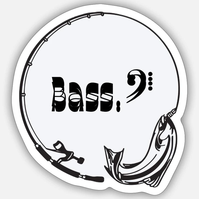 C’est l’heure de la basse Sticker taille S (10 x 10 cm)