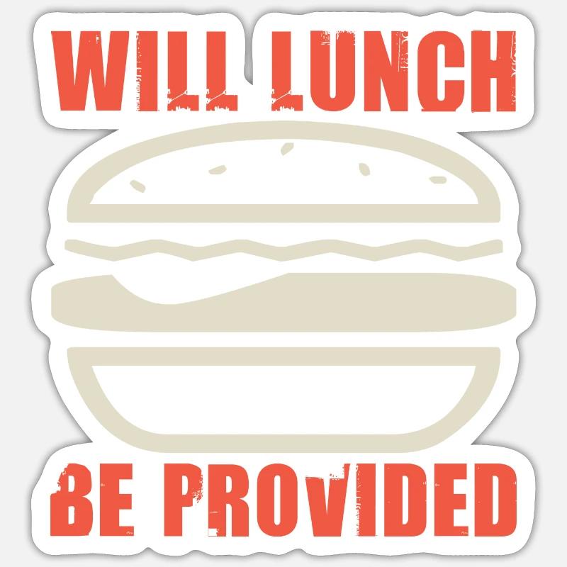 WILL LUNCH BE PROVIDED CAKE Sticker size S (10 x 10 cm)