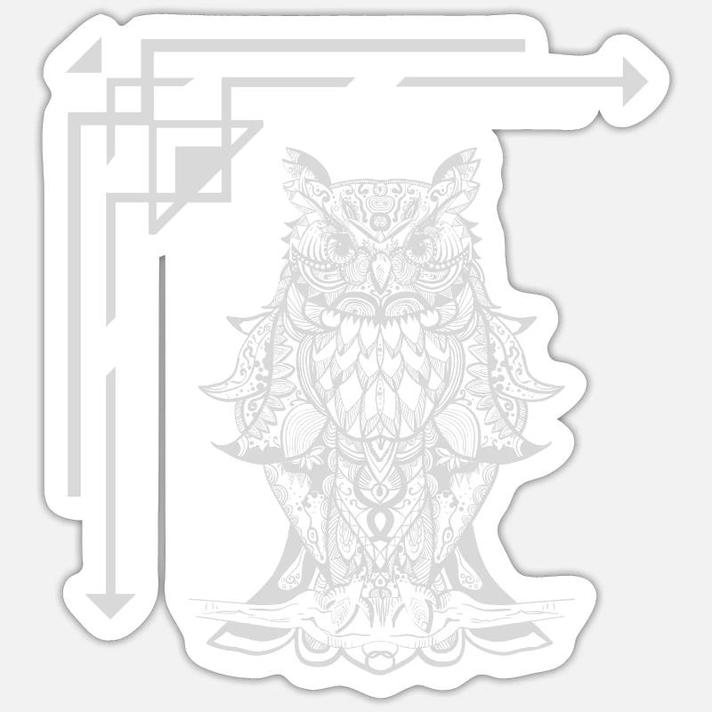 Eulen Design Sticker Größe S (10 x 10 cm)