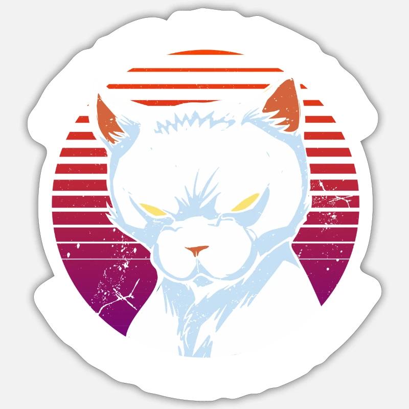 Katze Geschenk Idee Sticker Größe S (10 x 10 cm)