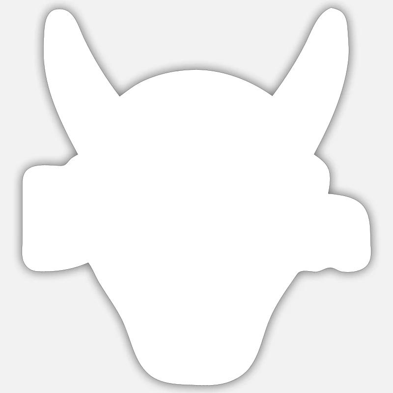 Dämon design - Sticker Größe S (10 x 10 cm) - Mattweiß