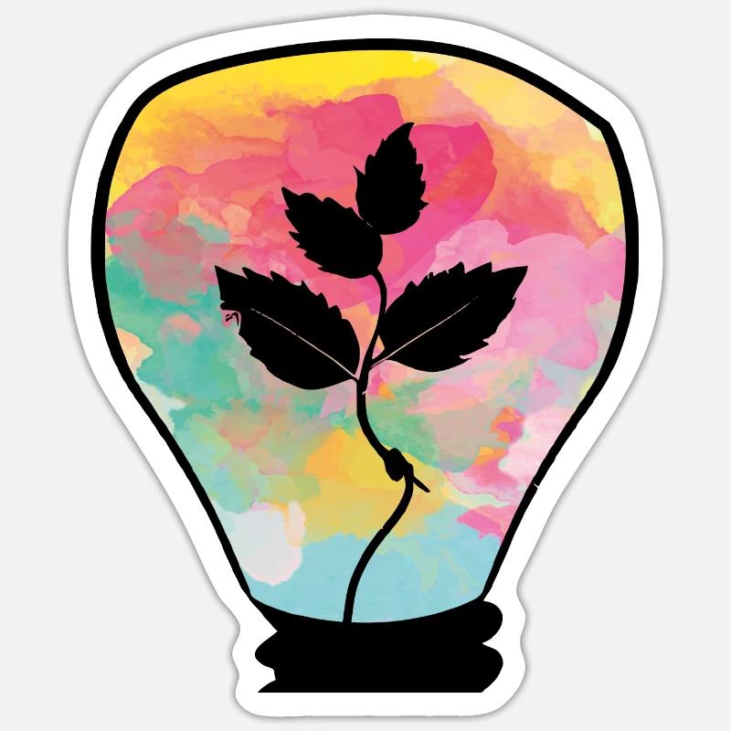 Nachhaltigkeit beginnt mit einer Idee - Sticker Größe S (10 x 10 cm) - Mattweiß