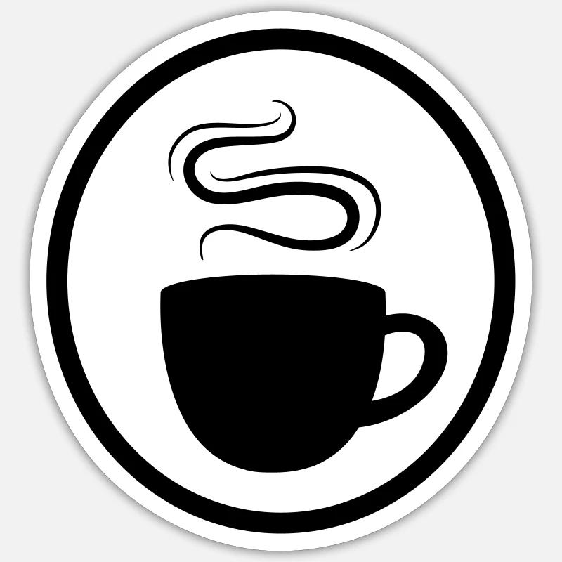 Coffee cup Sticker size S (10 x 10 cm)