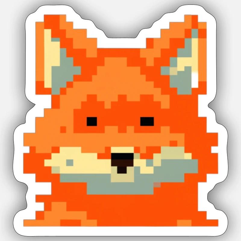 Fox - PixelArt Sticker size S (10 x 10 cm)