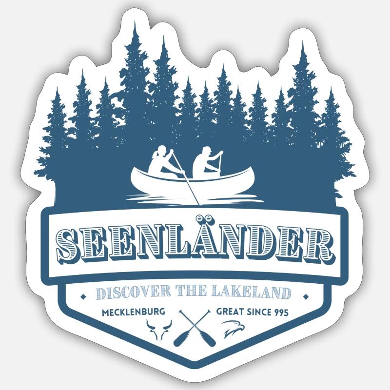 Seenländer discover Sticker Größe S (10 x 10 cm)