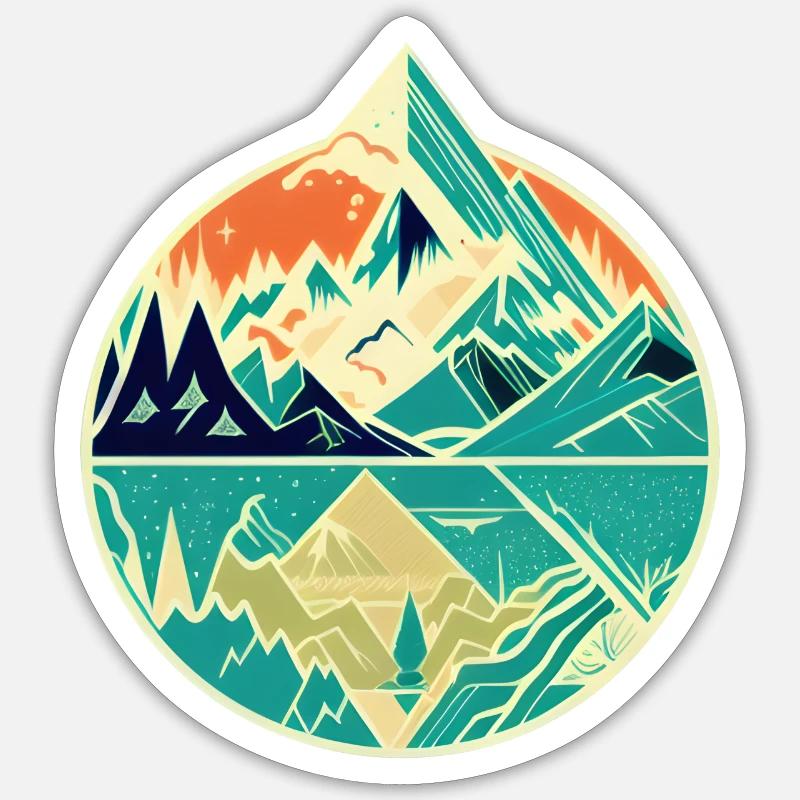 Mountains Sticker Größe S (10 x 10 cm)