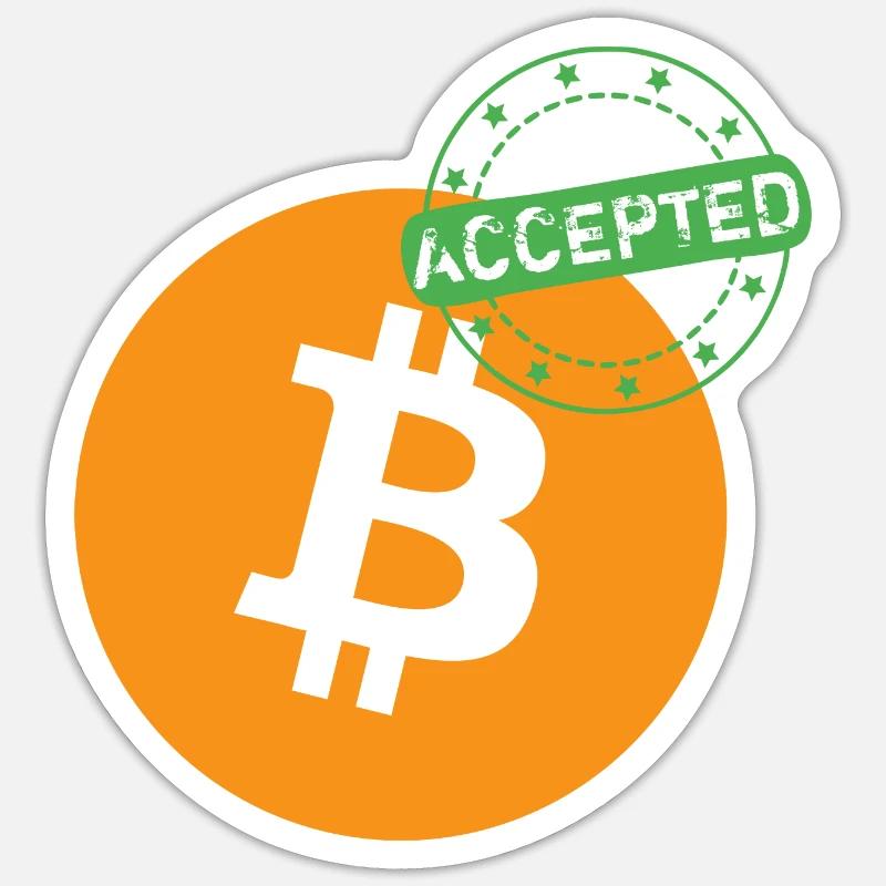 Bitcoin Accepted Sticker size S (10 x 10 cm)
