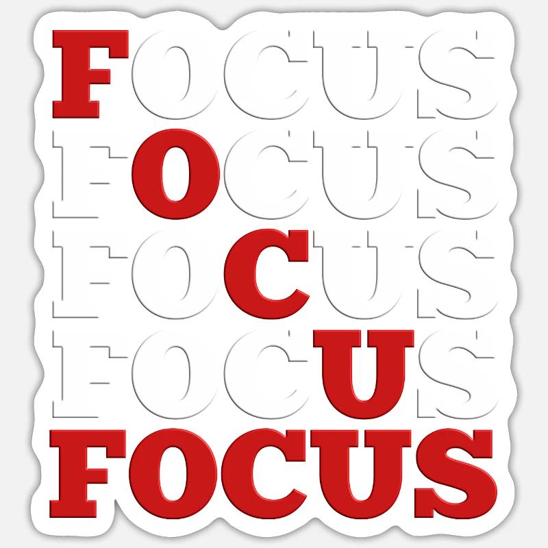Focus - Sticker taille S (10 x 10 cm) - blanc mat