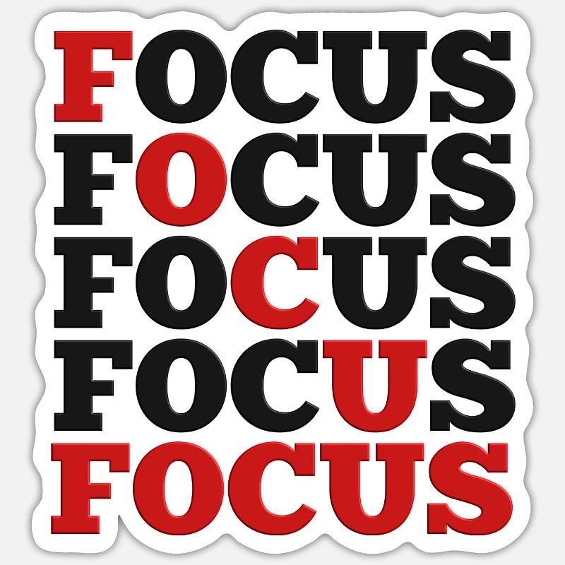 Focus - Sticker taille S (10 x 10 cm) - blanc mat