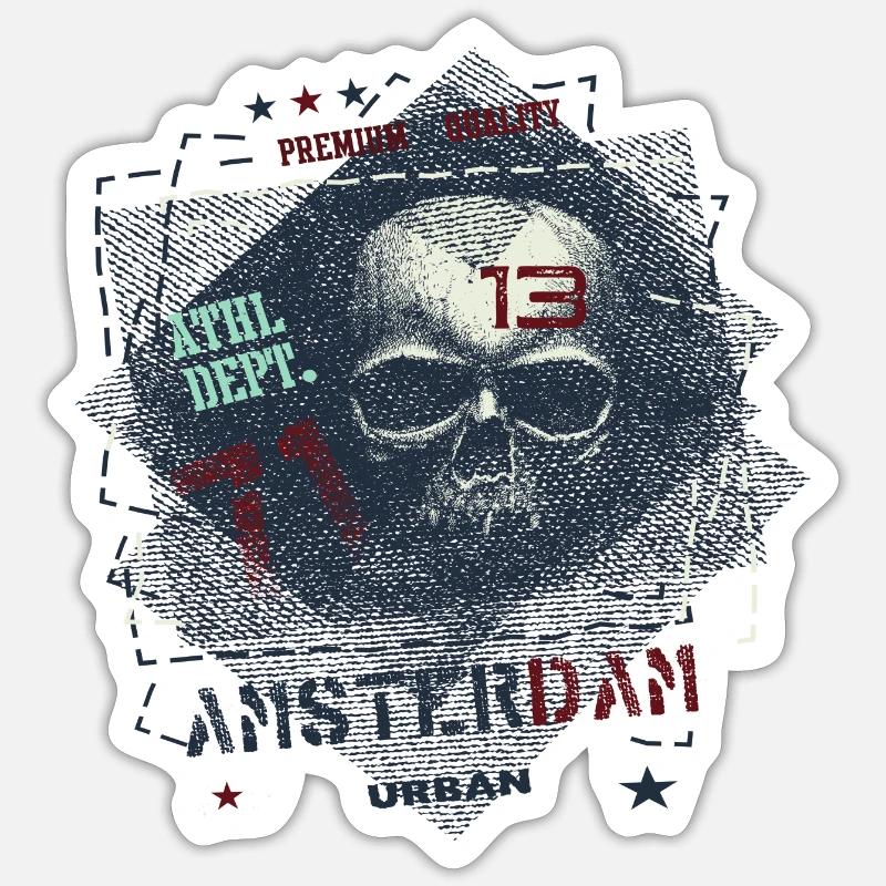 Amsterdam - Sticker size S (10 x 10 cm) - white matte