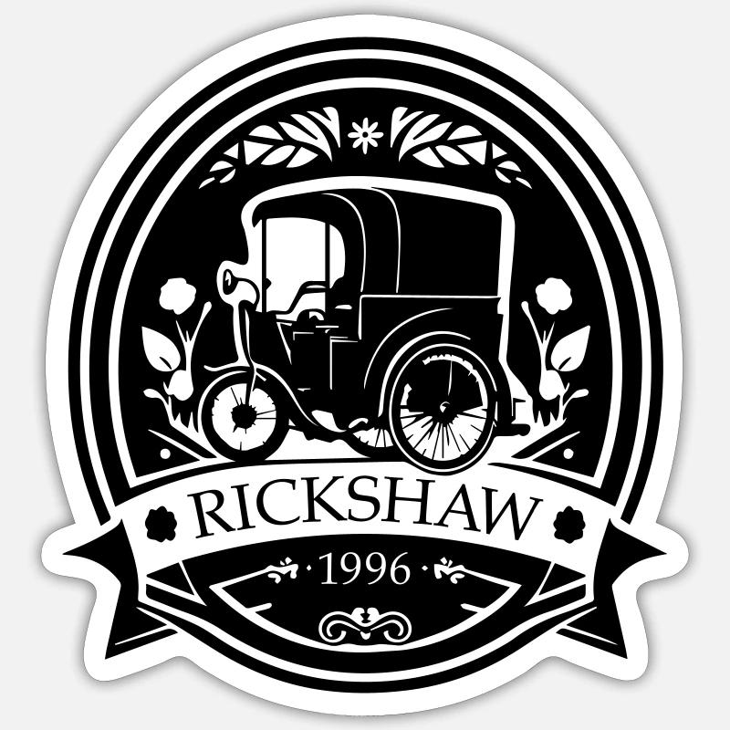 Rikscha Sticker Größe S (10 x 10 cm)