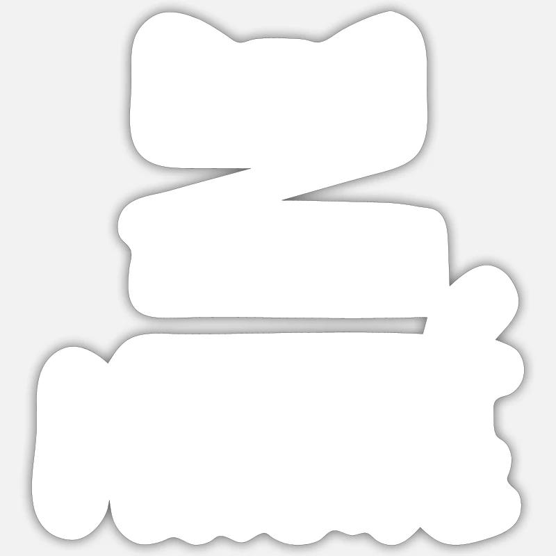 Team du marié - Sticker taille S (10 x 10 cm) - blanc mat