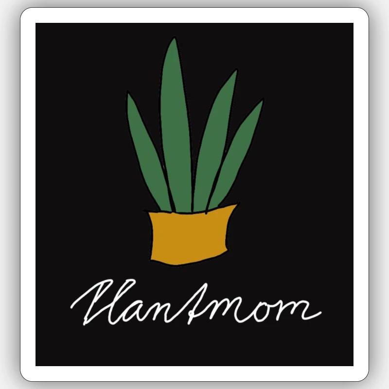 Pflanzendesign - Sticker Größe S (10 x 10 cm) - Mattweiß