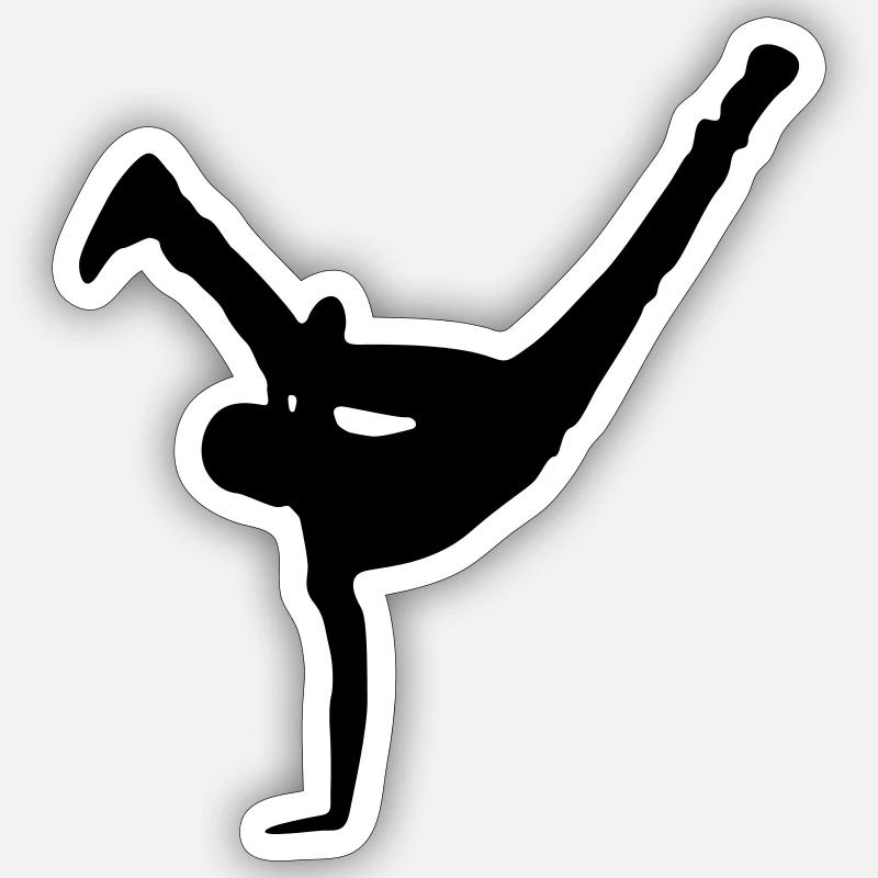Breakdancers - Sticker size S (10 x 10 cm) - white matte