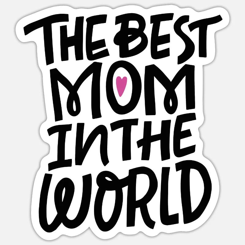 Die beste Mutter der Welt - Sticker Größe S (10 x 10 cm) - Mattweiß