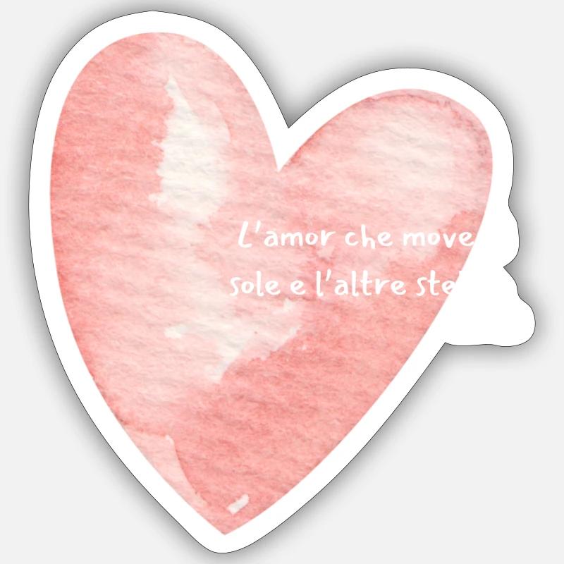 Dante - Paradiso - Sticker formato S (10 x 10 cm) - bianco opaco