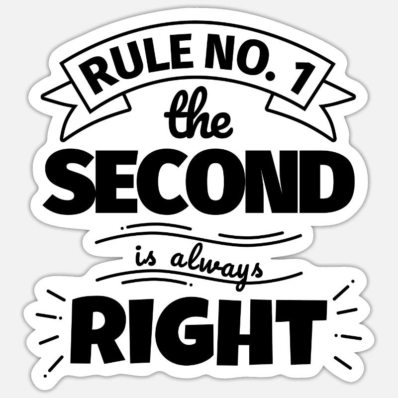 SECOND funny gift Sticker size S (10 x 10 cm)