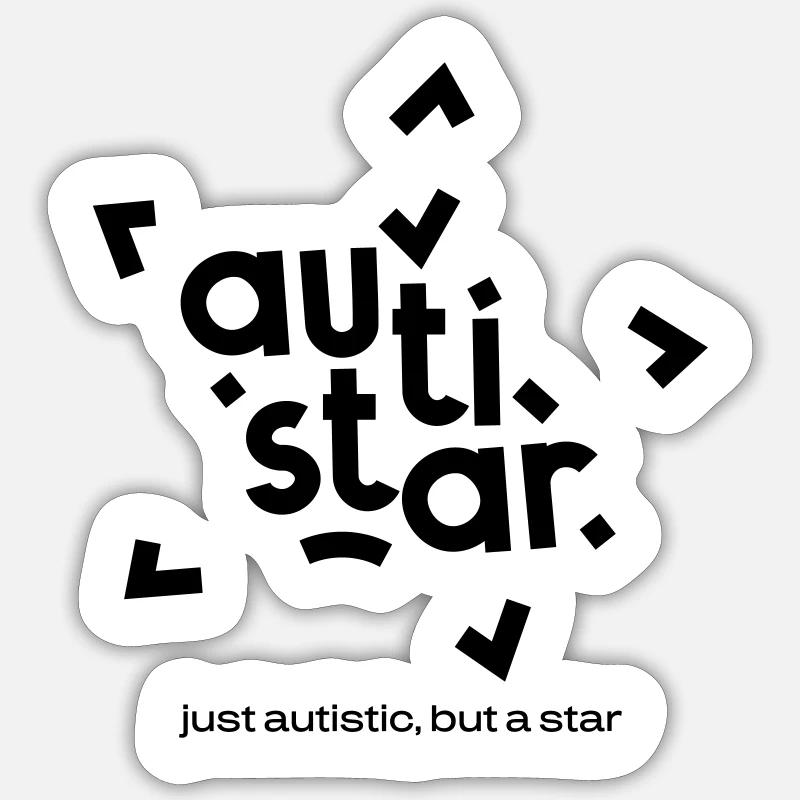 Autism Autistar - Sticker size S (10 x 10 cm) - white matte