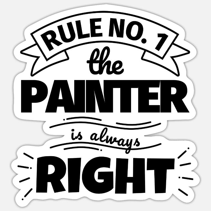 PAINTER lustiges Geschenk Sticker Größe S (10 x 10 cm)
