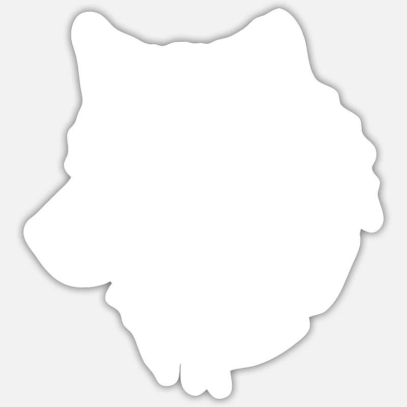 Wolf Kopf Tier Sticker Größe S (10 x 10 cm)