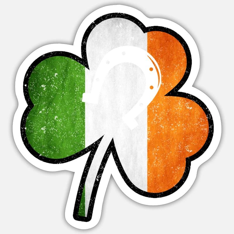 St. Patricks Day - Sticker Größe S (10 x 10 cm) - Mattweiß
