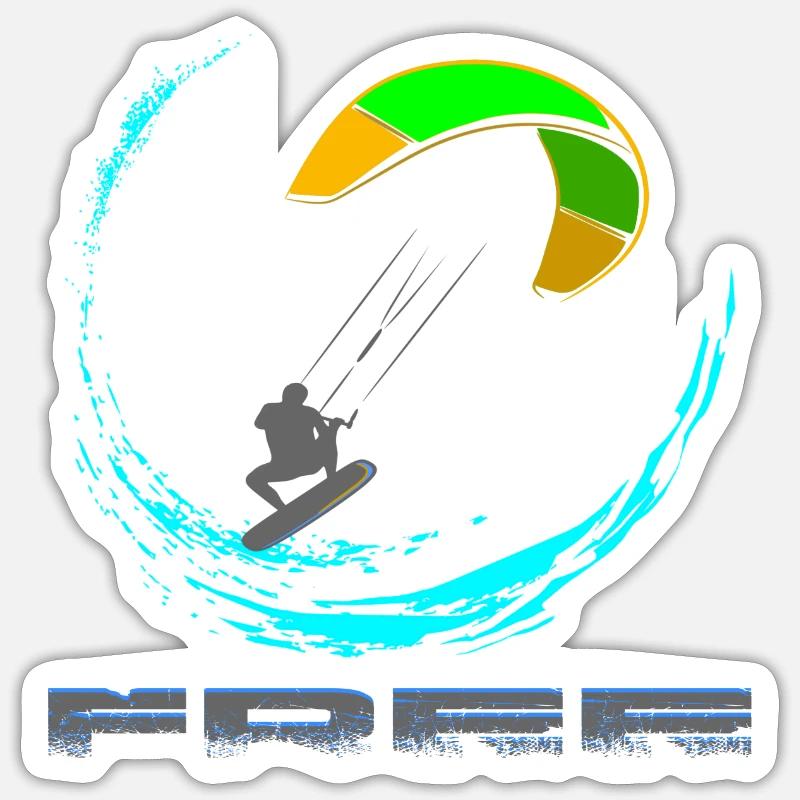 Kitesurf Sticker taille S (10 x 10 cm)
