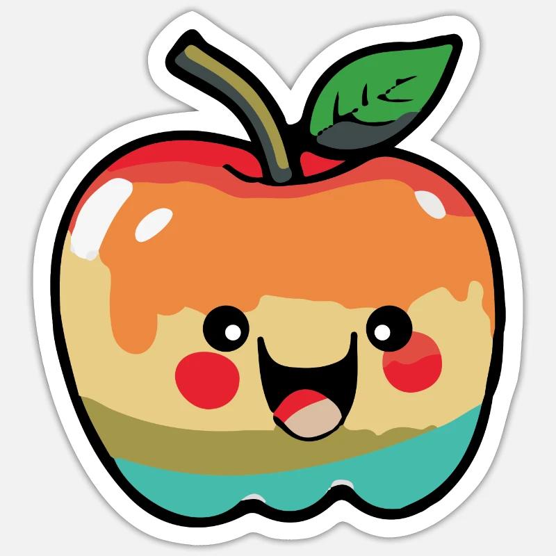 Apple Comic Sticker size S (10 x 10 cm)