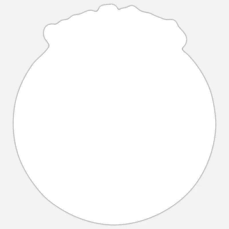 Keep it simple (version blanche) Sticker taille S (10 x 10 cm)