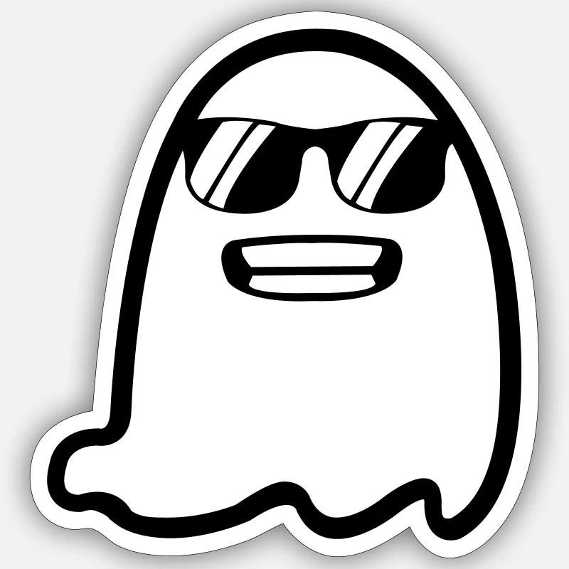 ghost - Sticker Größe S (10 x 10 cm) - Mattweiß