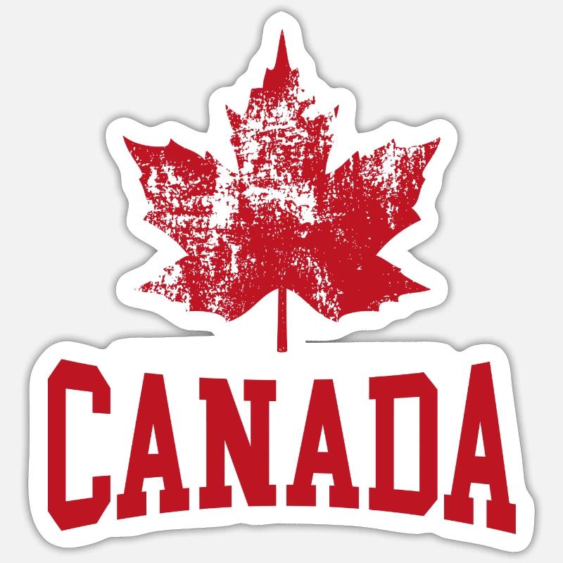 Canada - Sticker taille S (10 x 10 cm) - blanc mat
