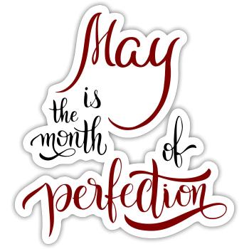 May, Month, Spring - Sticker size S (10 x 10 cm) - white matte - Front