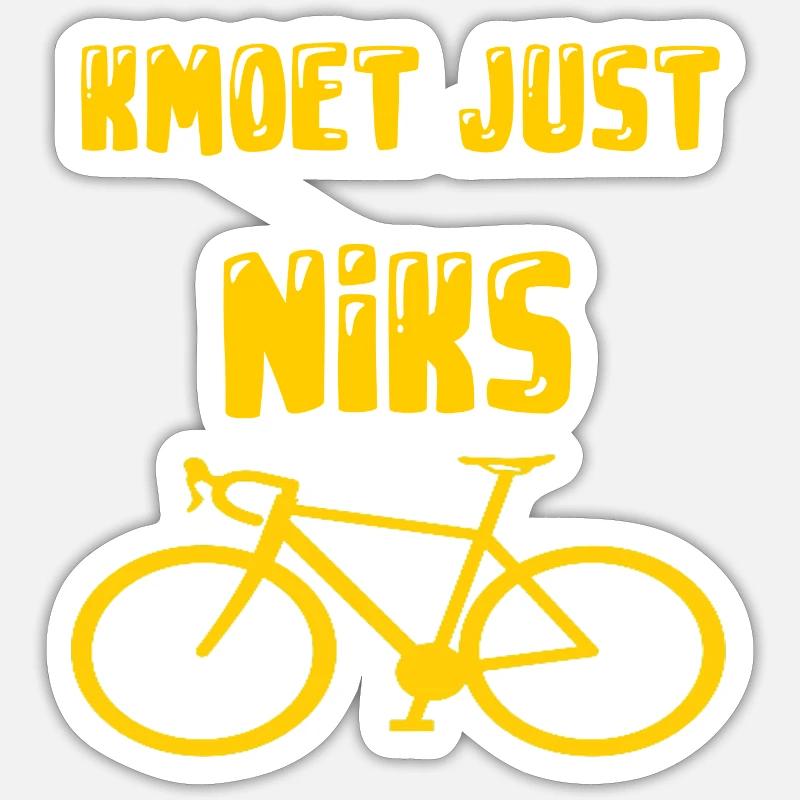kmoetjustniks - Sticker taille S (10 x 10 cm) - blanc mat