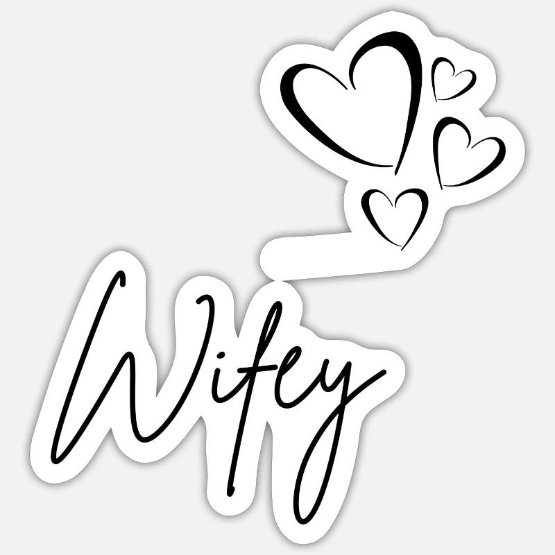 Épouse - Sticker taille S (10 x 10 cm) - blanc mat