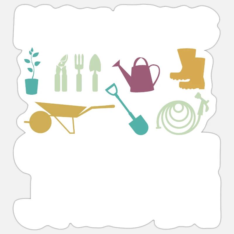 Mon truc c'est mon jardin - Sticker taille S (10 x 10 cm) - blanc mat