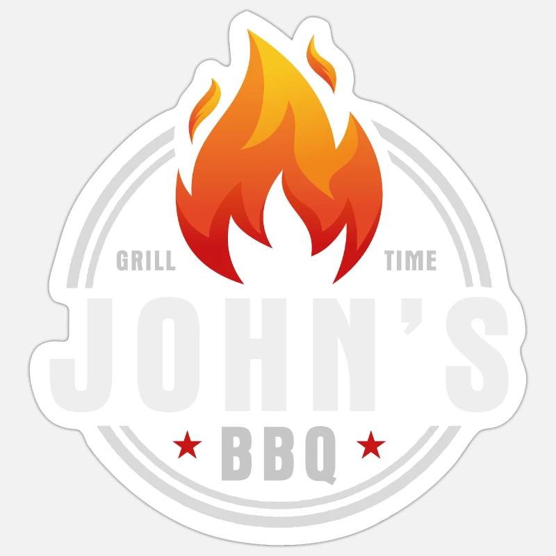 Johns BBQ Sticker size S (10 x 10 cm)