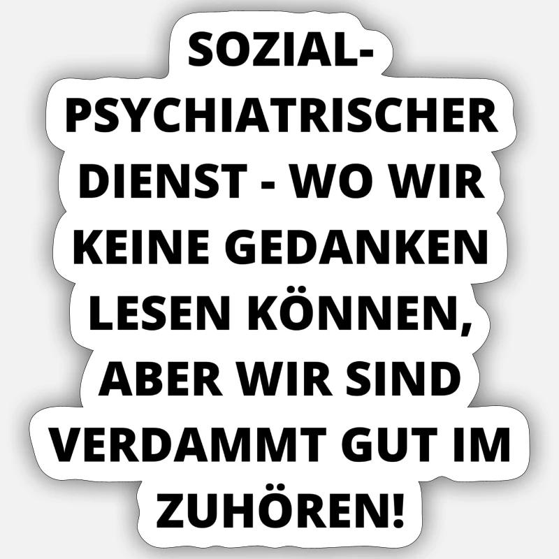 Lustiger Sozialarbeiter Spruch Geschenkidee Sticker Größe S (10 x 10 cm)