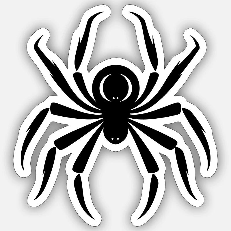 Araignées - Sticker taille S (10 x 10 cm) - blanc mat