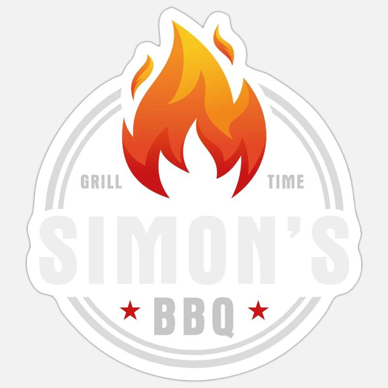 Simons BBQ Sticker Größe S (10 x 10 cm)