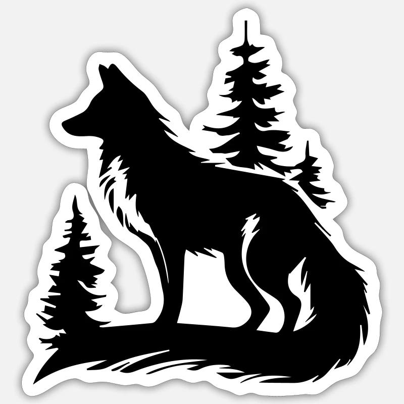 Renard Sticker taille S (10 x 10 cm)