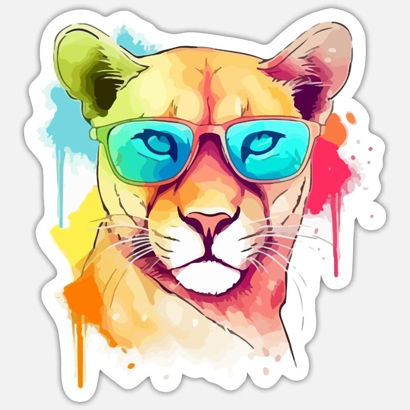 Rak the cougar Sticker size S (10 x 10 cm)