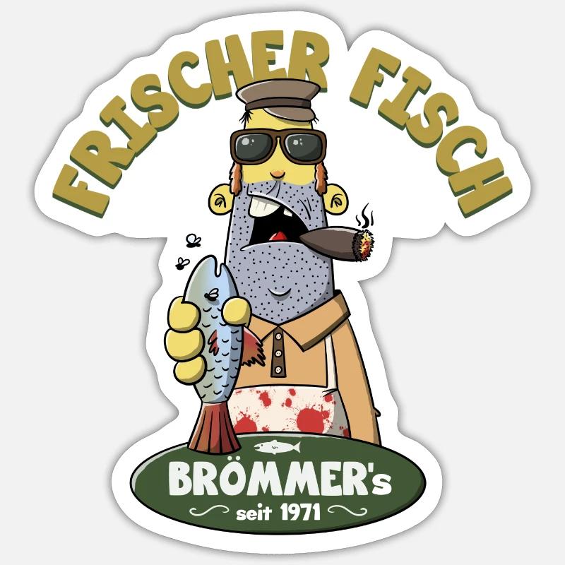 Fresh fish Sticker size S (10 x 10 cm)