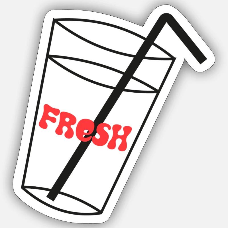 fresh - Sticker size S (10 x 10 cm) - white matte