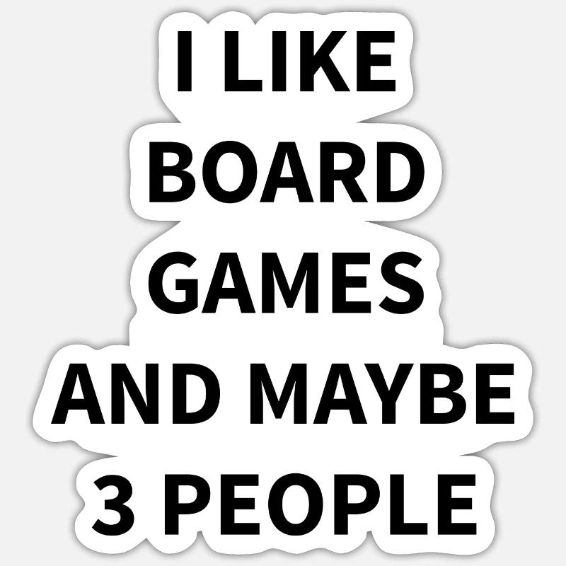 boardgame chess backgammon game night - Sticker Größe S (10 x 10 cm) - Mattweiß