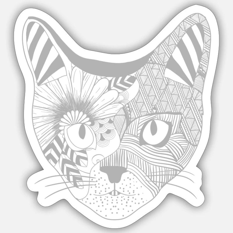 Patterned perfection - Cat Sticker size S (10 x 10 cm)