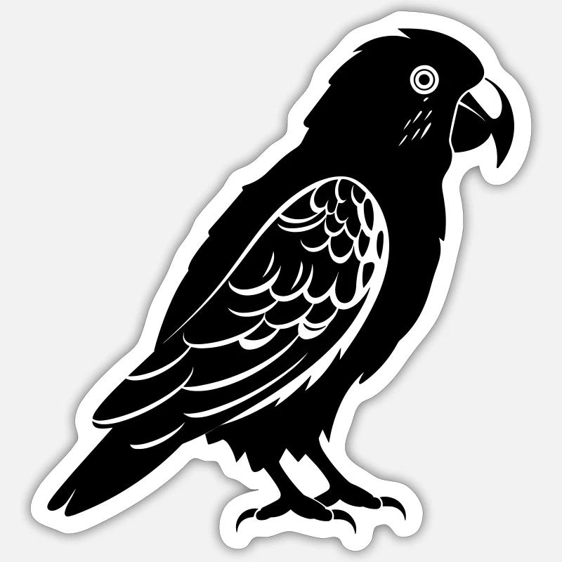 Parrot - Sticker size S (10 x 10 cm) - white matte